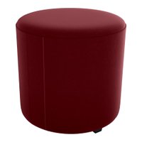 Puff Redondo Copenhage Veludo Maserati Vermelho Milani Store