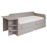 Sofá Cama Solteiro Helena c/ 2 Gavetas e Auxiliar Fendi Cimol - Permóbili