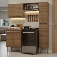 Armário de Cozinha Compacta 156 cm Rustic Emilly Madesa 02