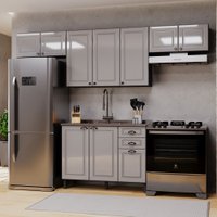 Cozinha Completa Firenze 10 Portas 2 Gavetas 6171.163 Chumbo/Titânio - Indékes