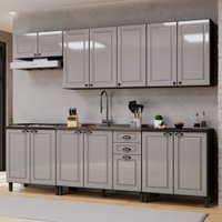 Cozinha Completa Firenze 14 Portas 2 Gavetas 6171.167 Chumbo/Titânio - Indékes