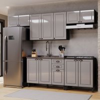 Cozinha Completa Firenze 12 Portas 2 Gavetas 6171.165 Chumbo/Titânio - Indékes