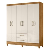 Guarda Roupa Casal Panama 6P 153 cm Freijo Off White Moval