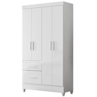 Guarda Roupa Solteiro Madri 4P 110 cm Branco Flex Moval