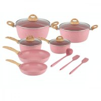 Conjunto de Panelas Flamingo 9pcs Inducao Casa Ambiente