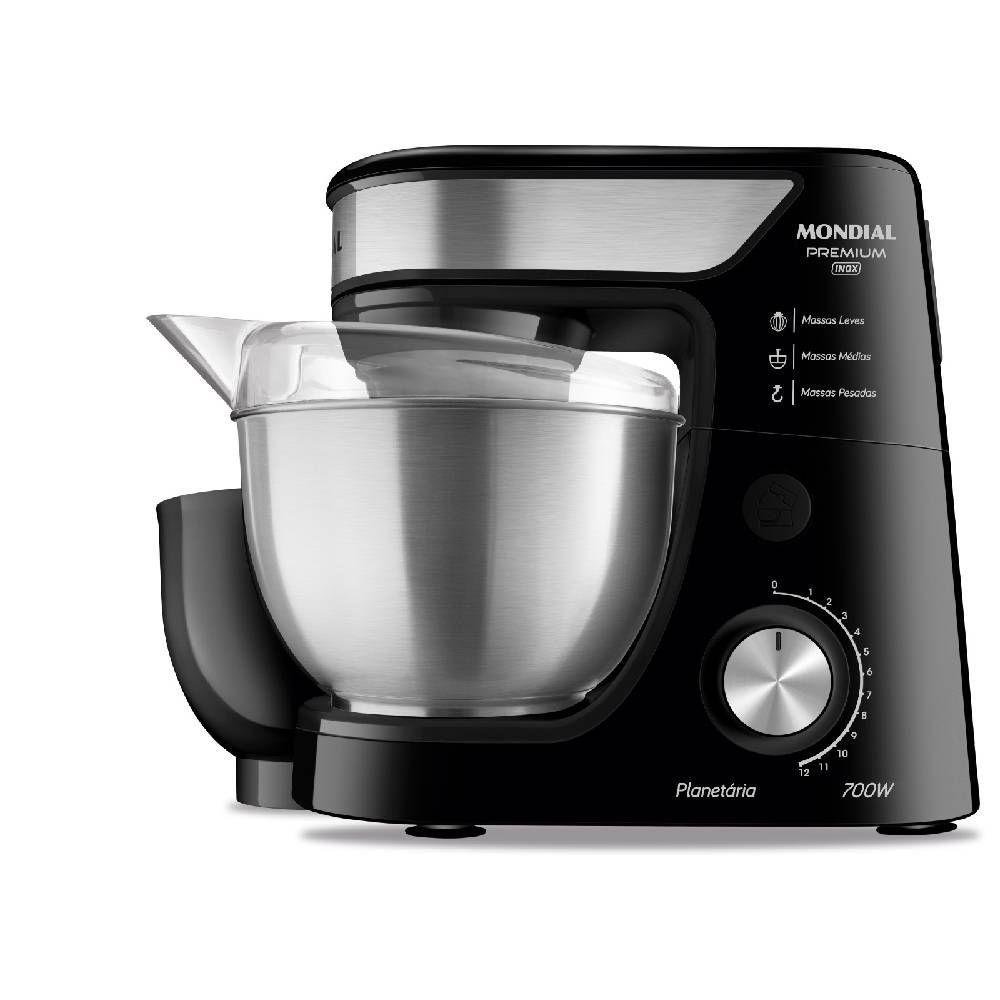 Batedeira Planetária Mondial BP-02P-B-TI Preto/Inox 700W
