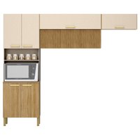 Cozinha 3 Pecas Urbane 260 cm Freijo Vanilla Cp Ripado Freijo KTP