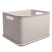 Cesta Organizadora Fit Ultra Com Tampa 23,9L Empilhável Coza Light Plástico