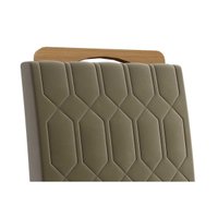 Conjunto: Mesa de Cozinha Valentina Tampo Madeirado 180x90cm e 6 Cadeiras Paola Cinamomo - Carvalho/Linho Bege - Cimol