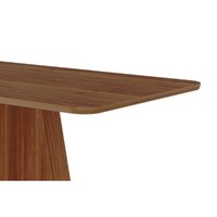 Conjunto: Mesa de Cozinha Maitê Tampo Madeirado 130x80cm e 4 Cadeiras Fernanda Cinamomo - Carvalho/Linho Bege - Cimol