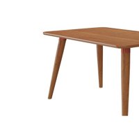 Conjunto: Mesa de Cozinha Adele Tampo Madeirado 130x80cm e 4 Cadeiras Juliana Carvalho/Cinamomo - Linho Bege - Cimol