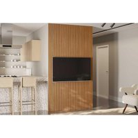 Painel p/ Quarto até 60 Pol Modular 1.4 Ripado 141x250cm Nature Fosco - Linea Brasil