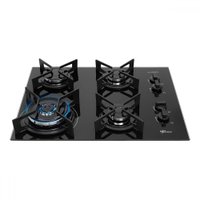 Cooktop 4 Bocas Tc Fit Line Trempe Iron com Vidro Preto 36330 - Fischer
