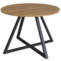 Mesa De Jantar Redonda 110 cm 25933 Nogal Sevilha Preto Artesano