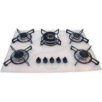 Fogão Cooktop de 5 Bocas Tripla Chama Safanelli