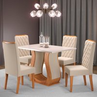 Mesa de Jantar 4 Lugares Los Angeles Mel/Blonde/Nude - Pm