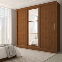 Guarda-Roupa Casal Sophia 3 Portas 3 Gavetas com Espelho Cinamomo - Pm