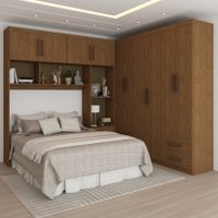 Guarda-Roupa Casal Modulado Paradise 10 Portas 6 Gavetas Freijó - Pm