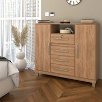 Cômoda Reducio 2 Portas 4 Gavetas Mel - Panorama Móveis