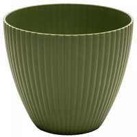 Vaso Cachepot Para Flor Médio Névoa Verde Plástico Lyor Jardim Plantas