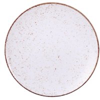 Jogo 12 Pratos Rasos Tramontina Rústico Marrom Porcelana 28cm Restaurante Mesa Posta