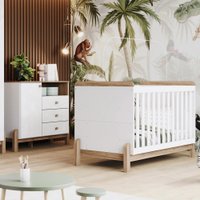 Quarto de Bebê Completo Ternura 1 Porta 3 Gavetas Branco/Jequitibá - Henn