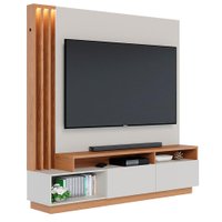 Estante Home Tv 65 Pol 180 cm 2 Portas Humaita Off White Matte Freijo Colibri