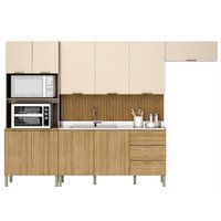 Cozinha Balcao Pia Glam Freijo Vanilla Cp Ripado Freijo KTP