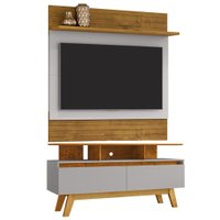 Painel Angra E Rack Rubi Tv 50 Pol 120 cm Naturalle Off White BECHARA