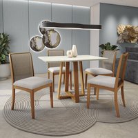 Conjunto Sala de Jantar Madeira Maciça c/4 Cadeiras Kappesberg