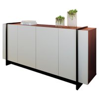 Balcao Buffet 160 cm Copacabana Preto Off White Nogueira Real Colibri