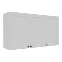 Armário de Cozinha Americana Aéreo 120cm 3 Portas Multimóveis CR20489 Branco