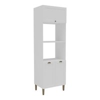 Paneleiro de Cozinha Americana para Forno e Micro-ondas 70cm 3 Portas Multimóveis CR20490 Branco