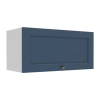 Armário de Cozinha Americana Aéreo 70cm com 1 Porta Basculante Multimóveis CR20487 Branco/Azul
