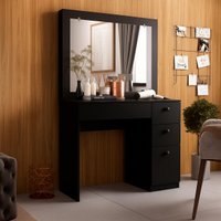 Penteadeira Ditália 4 Gavetas PE-110 cor:Preto