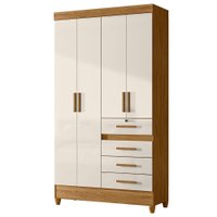 Guarda Roupa Solteiro Sobral 4P 110 cm Freijo Off White