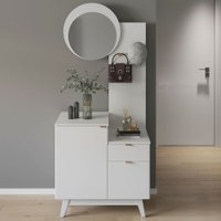 Aparador 2 Portas 1 Gaveta com Espelho Ap2311 Branco - Tecno Mobili Aparador 2 Portas 1 Gaveta com Espelho Ap2311 Branco - Tecno Mobili