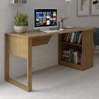 Mesa Escrivaninha 1 Prateleira Me4182 Amêndoa - Tecno Mobili