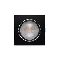 Spot de Led de Embutir Recuado Stella Easy Evo Par 30 Quadrado 12W Bivolt Preto - 3000K - Luz Amarela