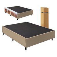 Cama Box desmontável com Baú Lateral Queen para Colchão de 1,58m Sider - Bege Cama Box desmontável com Baú Lateral Queen para Colchão de 1,58m Sider - Bege