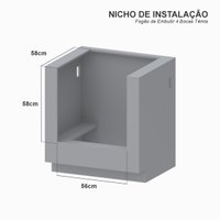 Fogao de Embutir 4 Bocas Venax Temis Vermelho Gas Glp