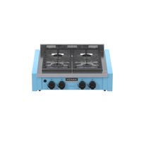 Fogao de Mesa de Embutir 4 Bocas Venax Temis Azul Gas Glp