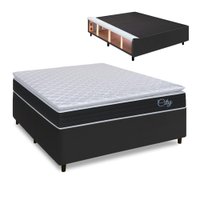 Cama Box Baú Lateral King Colchão com Molas Ensacadas City Pillow Top 193x203x67cm Hellen