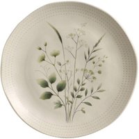 Jogo 12 Pratos Rasos Ammi Orgânico Cerâmica Floral 26,5cm Porto Brasil Mesa Posta