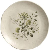 Jogo 12 Pratos de Sobremesa Ammi Orgânico Cerâmica 19,5cm Floral Porto Brasil
