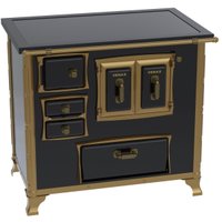 Fogao A Lenha GII N 2 Renaissance Premium Preto Saída Direita