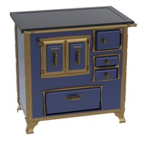 Fogao a Lenha GII N 1 Renaissance Premium Azul Se