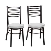 Kit 2 Cadeiras CP34 Pintadas Pretas Debrum Treparoni