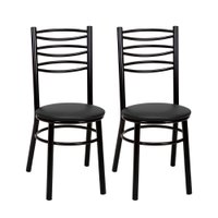 Kit 2 Cadeiras CP33 Pintadas Pretas Treparoni