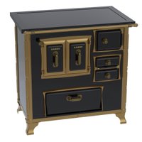 Fogao A Lenha GII N 1 Renaissance Premium Preto Saída Esquerda